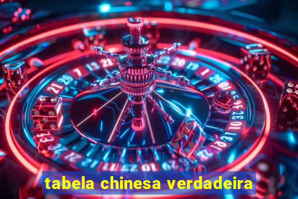 tabela chinesa verdadeira